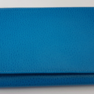 Lederhülle blau Querformat